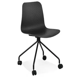 Bürostuhl aus Metall und Kunststoff | Designer Rollstuhl für optimalen Komfort | Ergonomischer Drehstuhl mit Rückenstütze | Kadima Design