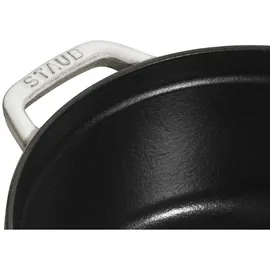 Staub Cocotte 24 cm rund weisser trüffel