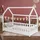 ML-Design Hausbett mit Rausfallschutz 80 x 160 cm Kiefer massiv weiß