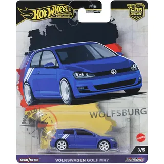Hot Wheels Premium Volkswagen Golf MK7, Car Culture Circuit Legends-Fahrzeuge für Kinder ab 3 Jahren und Erwachsene Fans und Sammler, Premium-Kollektion von Car Culture im Maßstab 1:64, HRV79