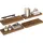 VASAGLE Wandregal 20 x 60 x 3,8 cm Vintagebraun