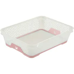 Keeeper Jonas - Minikorb 26,5x20x7 cm Transparent/Rosa DIN A5 Rutschfest
