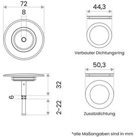Bächlein Universal Badewannenstöpsel Ablaufgarnitur