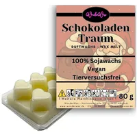 WonderWax Duftwachs WonderWax® Duftwachs Weihnachten 6 Herzen (Schokoladentraum), Duftrichtung: Schokoladentraum