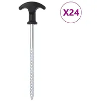 VidaXL Zeltheringe 24 Stk. 17 cm Ø7 mm Verzinkter