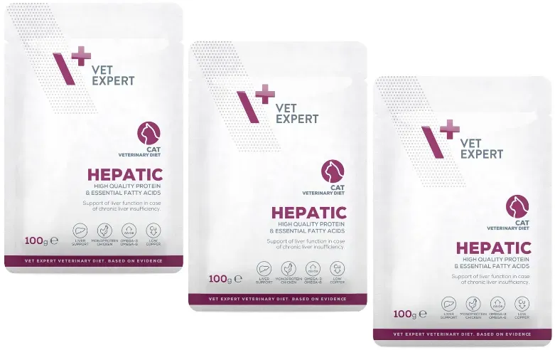 VETEXPERT Hepatic Cat – Nassfutter für Katzen 3x100g