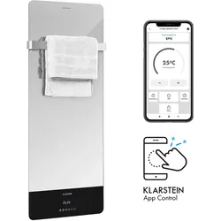 Klarstein Hot Spot Crystal Reflect Smart Infrarotheizung 850W App Timer Spiegel Verspiegeltes Glas