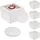 Relaxdays Tortenbox 5er Set 20x30x30 cm Weiß/Transparent