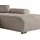 storez24 Eckcouch Cordstoff 2-Sitzer Braun