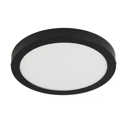 LED-Deckenleuchte, rund, schwarz , schwarz , Maße (cm): H: 3  Ø: 30