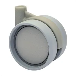 WAGNER Design Möbelrolle/Lenkrolle - SOFT - Durchmesser Ø 75 mm, silber, Tragkraft 50 kg - 01006601
