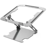 EYUSALL Tablet-Ständer,Tablet-Halterung,Desktop-Ständer mit Lüftungsschlitzen Tablet-Halterung, (Höhen und winkelverstellbarer Computerständer aus Aluminium für 10-17) silberfarben