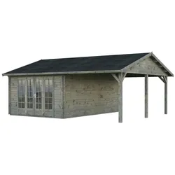 Palmako Gartenhaus Irene 19,0+16,2 m2 - 44mm naturbelassen