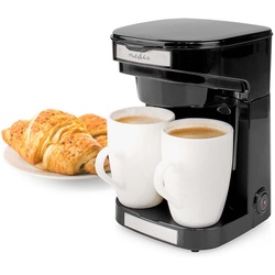 Nedis Reisekaffeemaschine Kleine 1 – 2 Tassen Kaffeemaschine + 2x Tasse + Dauer Filter Coffee