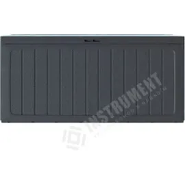 Prosperplast Boardebox Gartenbox Kissenbox Gartentruhe Verschließbar 290 Liter Anthrazit - Grau