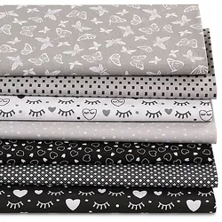 Patchwork-Überraschungspaket "Grau & Schwarz", je nach Anfall