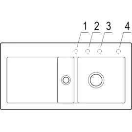 Villeroy & Boch Subway 60 rechts Einbauspüle almond Handbetätigung 1000 x 510 mm