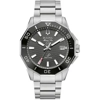 BULOVA Marine Star Series C 96B434 Herrenarmbanduhr - Silber/Schwarz