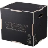 Vevor 3-in-1-Plyometrische Sprungbox Schwarz 20/18/16 Zoll