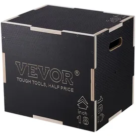 Vevor 3-in-1-Plyometrische Sprungbox Schwarz 20/18/16 Zoll