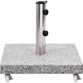vidaXL Schirmständer Granit 30 kg Quadrat Grau