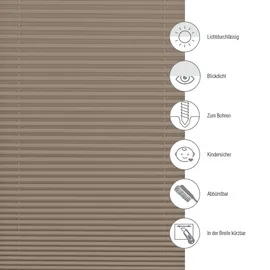 GARDINIA Plissee Concept Tageslicht 50 x 130 cm taupe
