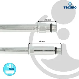 tecuro Sanitärarmaturen Anschlussrohr M10x1 lang - Ø 10 mm x 335 mm - verchromt