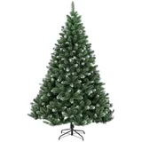 salcar Künstlicher Weihnachtsbaum mit Schnee Grün 210 cm