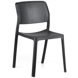Plastik-Esszimmerstuhl NELA, schwarz
