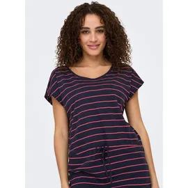 Only Shirtkleid Gestreift Blau/Bronze M