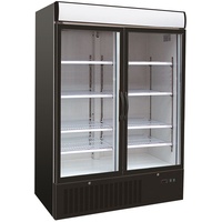 Groju Flaschenkühlschrank mit 2 Glastüren Getränkekühlschrank Kühlschrank Gastro 1079 L +2/8°C