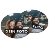 PhotoFancy® – Untersetzer mit Foto personalisiert - Personalisierbare Acrylglas Untersetzer Bedrucken (Acrylglas, 10er Set)