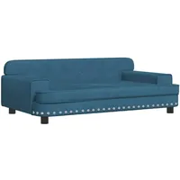 vidaXL Kindersofa Blau 90x53x30 cm Samt
