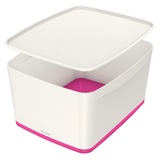 Aufbewahrungsbox 18,0 l perlweiß/pink 38,5 x 31,8 x 19,8 cm
