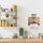 Relaxdays Wandrollenhalter 3 in 1, für Alufolie, Frischhaltefolie, Küchenrolle, Bambus, HxBxT: 31 x 39,5 x 11 cm, Natur