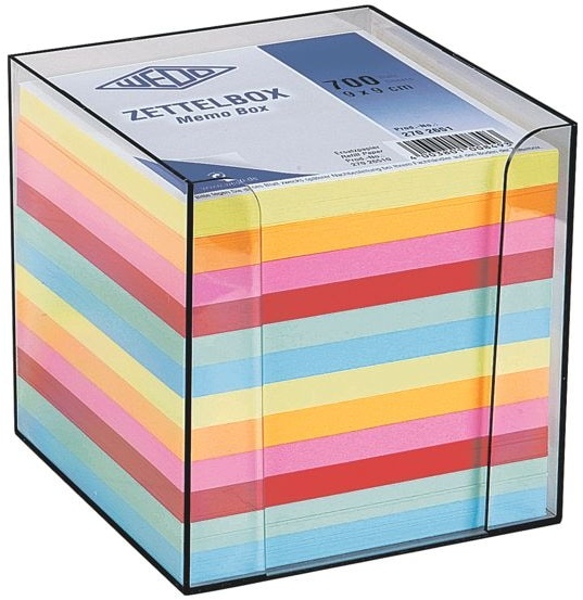 Produktbild Wedo Zettelbox »rauchglas« transparent, 9.5x9.5x9.5 cm