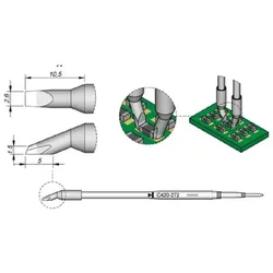 Lötspitze Serie C420, C420272/2,6mm, für Chip-Komponenten