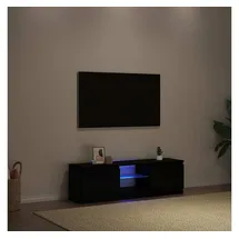 vidaXL TV-Schrank mit LED-Leuchten 120x30x36 cm Schwarz/Eichen-Optik Holz