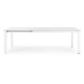 BIZZOTTO Konnor Gartentisch 160-240 x 100 x 76 cm Weiß