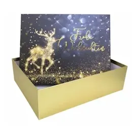 IDENA Geschenkbox 34 x 10 x 27 cm 2-tlg. lila