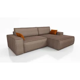 mebloland Ecksofa TOR mit Schlaffunktion. Farbe: Brown. - Braun