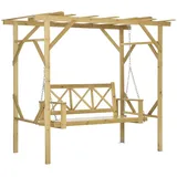 Outsunny Hollywoodschaukel Tannenholz 2-Sitzer