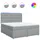 vidaXL Boxspringbett mit Matratze Hellgrau 180x200 cm Stoff