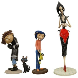 NECA Actionfigur Coraline PVC Mini Figuren Set Coraline, Cat, Wybie & Mother