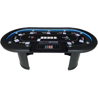 Home Deluxe LED Pokertisch FULL HOUSE