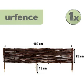 urfence Beeteinfassung Weide 100 x 20 cm 1 Stück braun