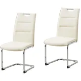 Hti-Living Schwingstuhl PU DannyC Kunstleder weiß 2er Set