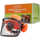 SECURA Premium Forsthelm mit Visier und Gehörschutz | Schutzhelm Kettensäge | Forstschutzhelm Sicherheitshelm EN 397