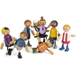 small foot Biegepuppen-Familie mit Baby - mehrfarbig