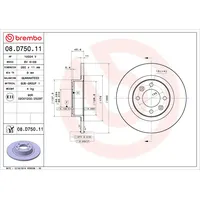Brembo Bremsscheibe 08.D750.11